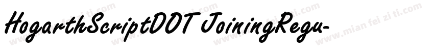 HogarthScriptDOT JoiningRegu字体转换